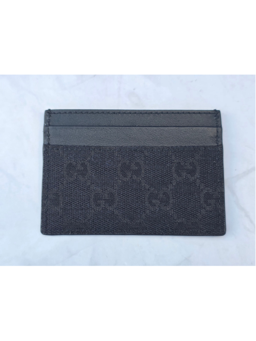 Gucci GG Monogram Black Card Holder